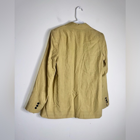 All Saints Yolanda Lyn Linen Blend Blazer Light Khaki Brown - Picture 4 of 14